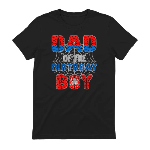 Spider Web Birthday Party Dad of The Birthday Boy T-Shirt US