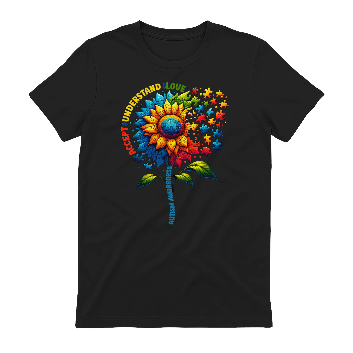 Autism Awareness Sunflower Men Women Kids Autism Sunflower