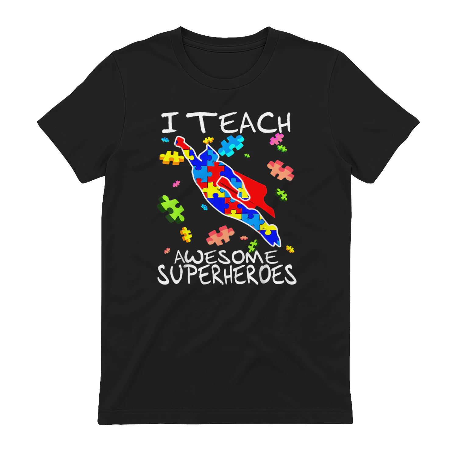 Autism Awareness Teacher I Teach Awesome Superheroes
