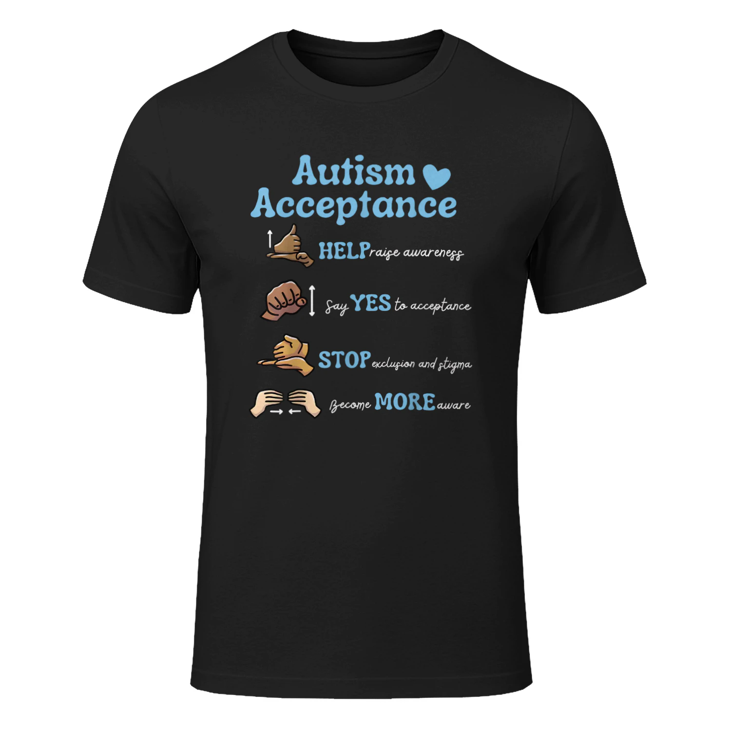 Autism Awareness Acceptance Hand Sign Language SPED Teacher