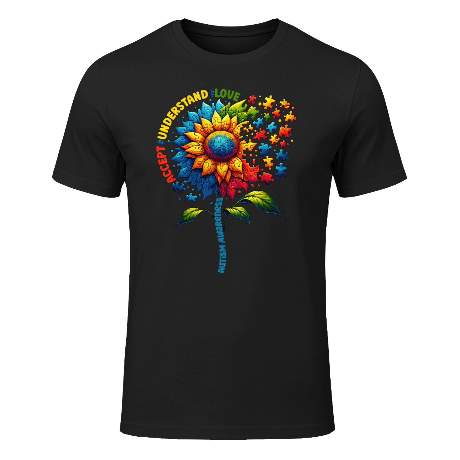 Autism Awareness Sunflower Men Women Kids Autism Sunflower