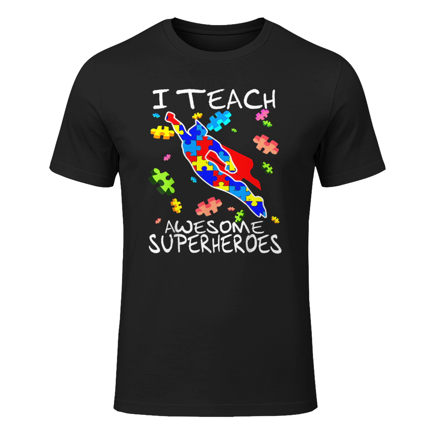 Autism Awareness Teacher I Teach Awesome Superheroes