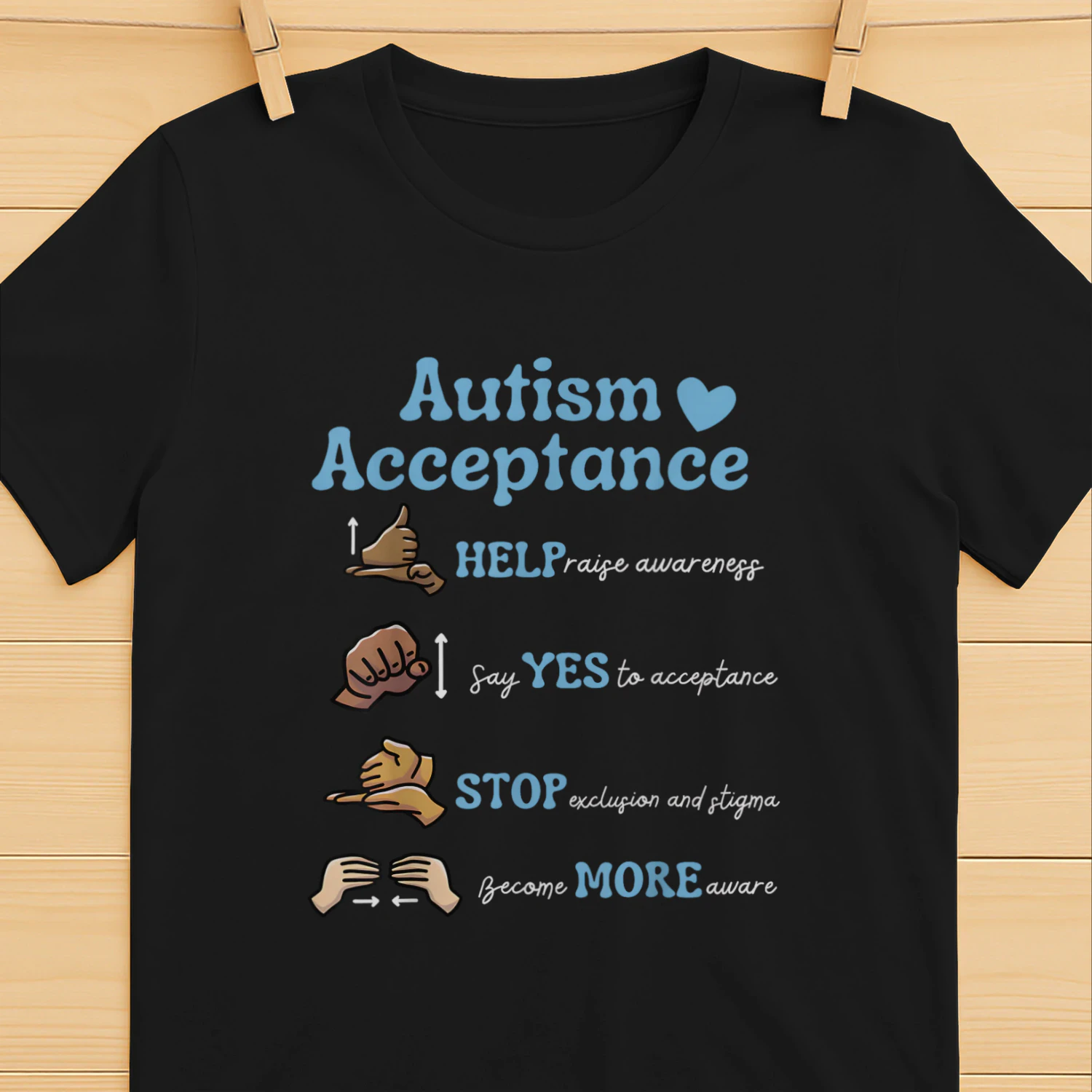 Autism Awareness Acceptance Hand Sign Language SPED Teacher