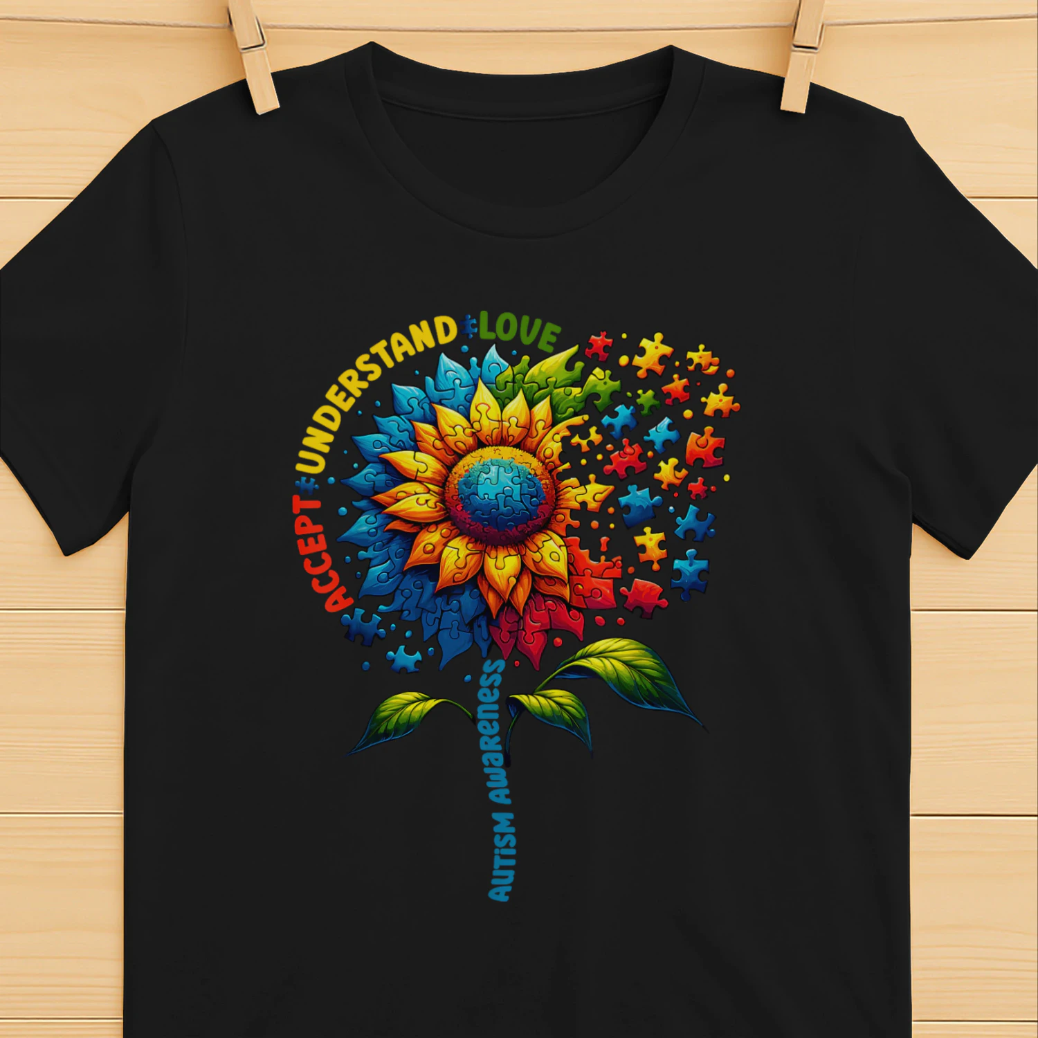 Autism Awareness Sunflower Men Women Kids Autism Sunflower