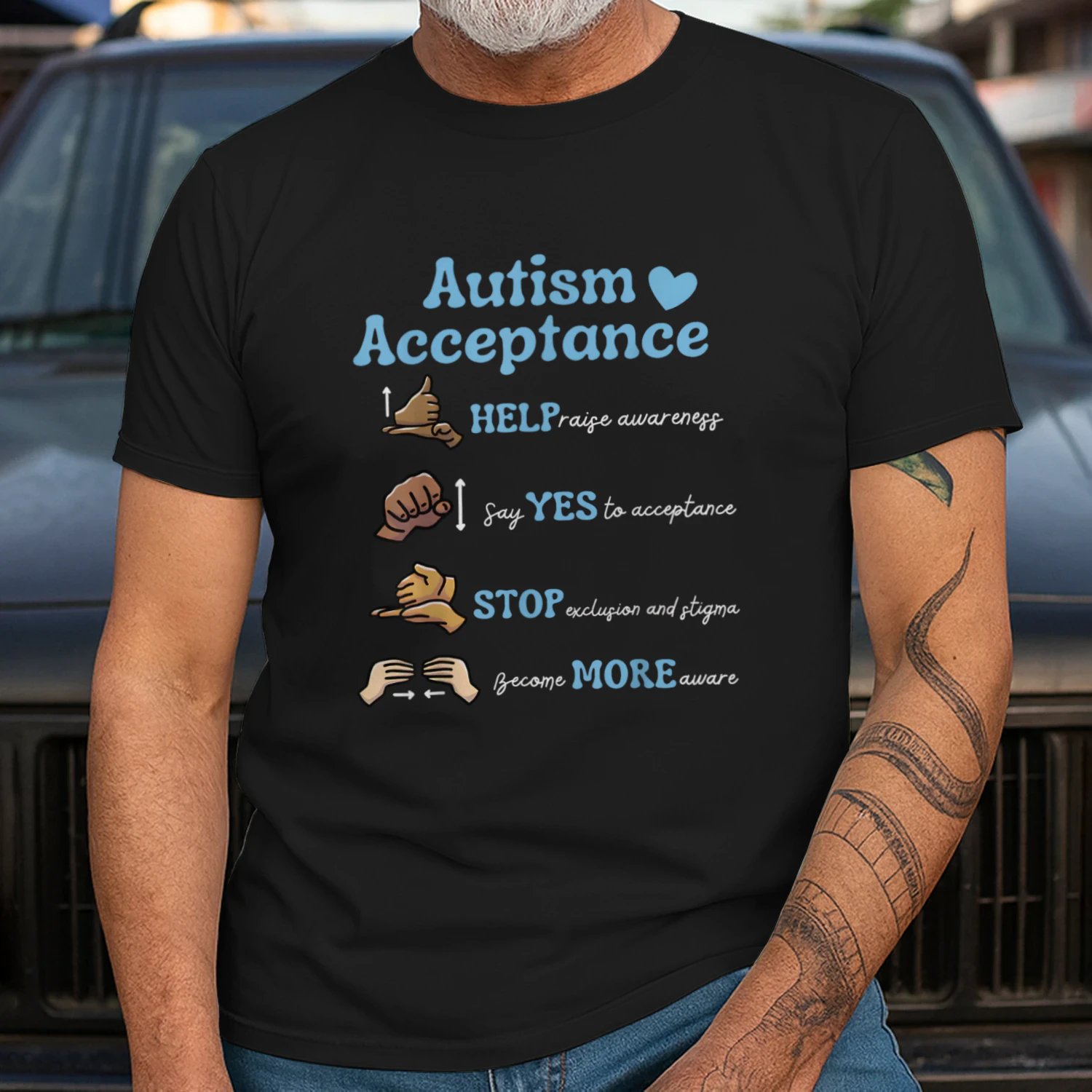 Autism Awareness Acceptance Hand Sign Language SPED Teacher