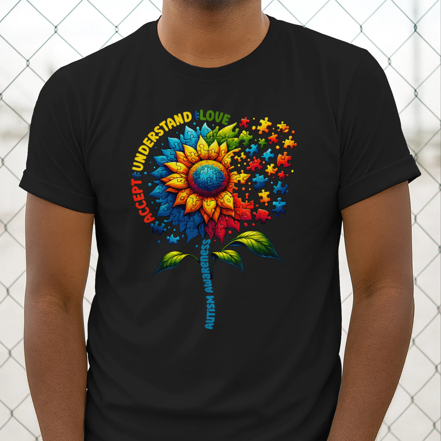 Autism Awareness Sunflower Men Women Kids Autism Sunflower