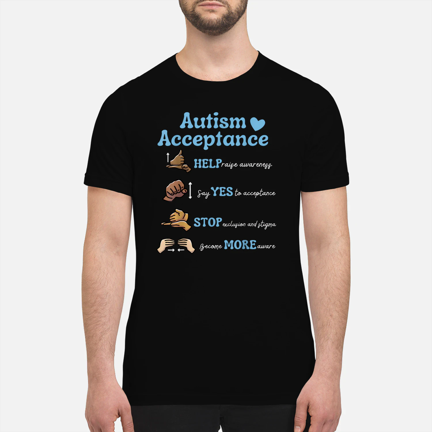 Autism Awareness Acceptance Hand Sign Language SPED Teacher