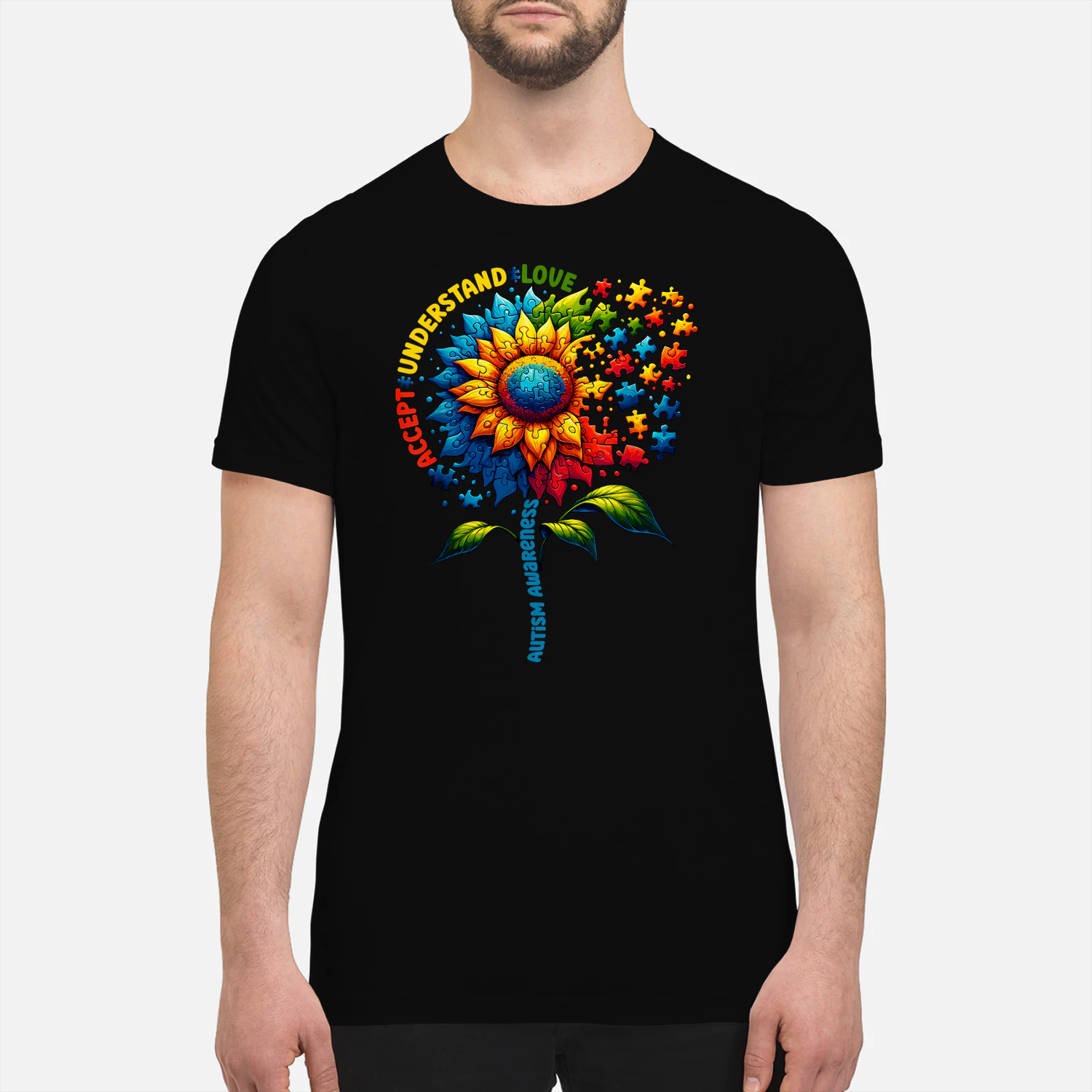 Autism Awareness Sunflower Men Women Kids Autism Sunflower