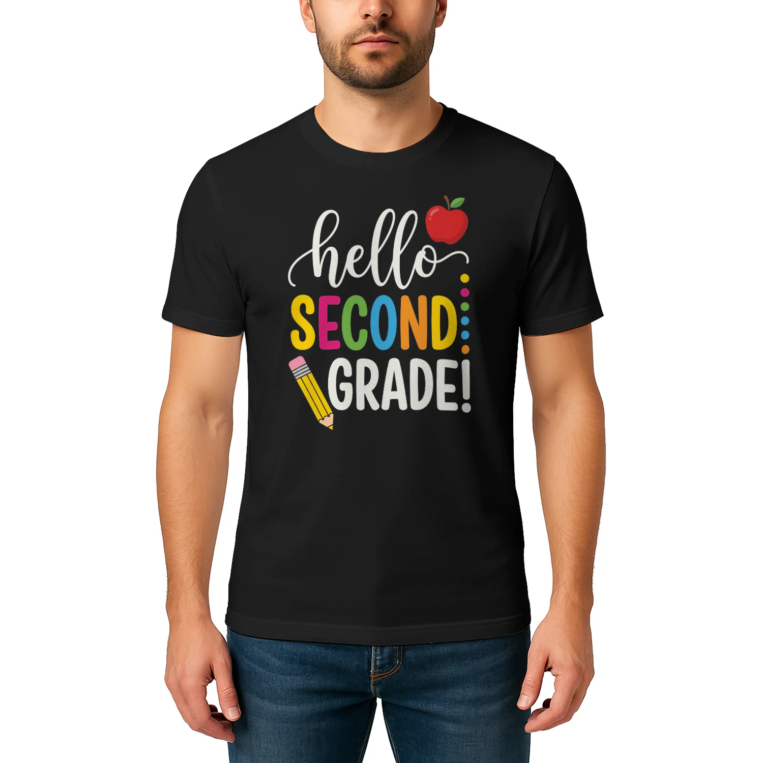 hello sconde grHello Second Grade! Shirt – Cute Back to School Tee for Teachers & Students, First Day of School Giftade