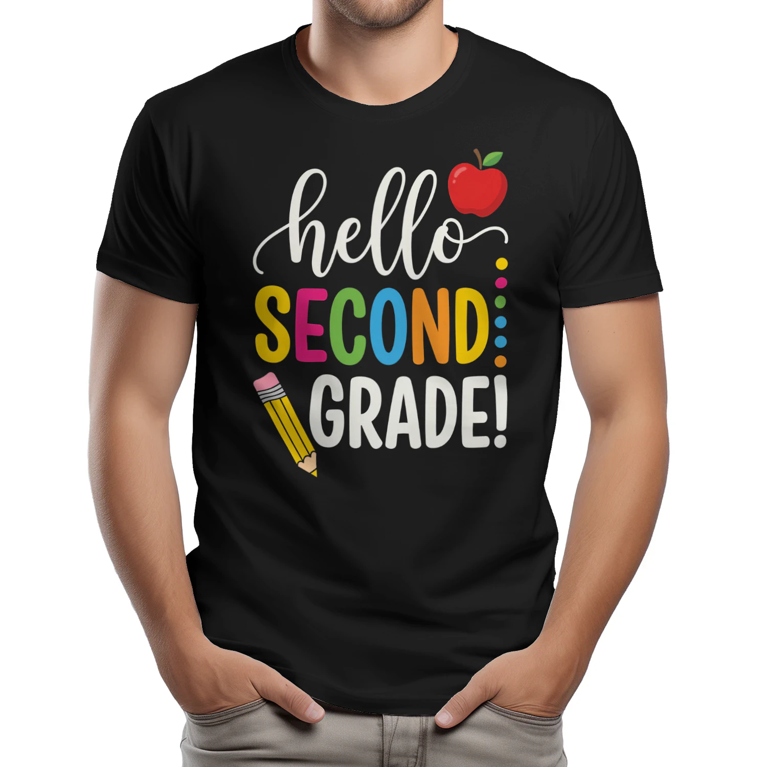 hello sconde grHello Second Grade! Shirt – Cute Back to School Tee for Teachers & Students, First Day of School Giftade