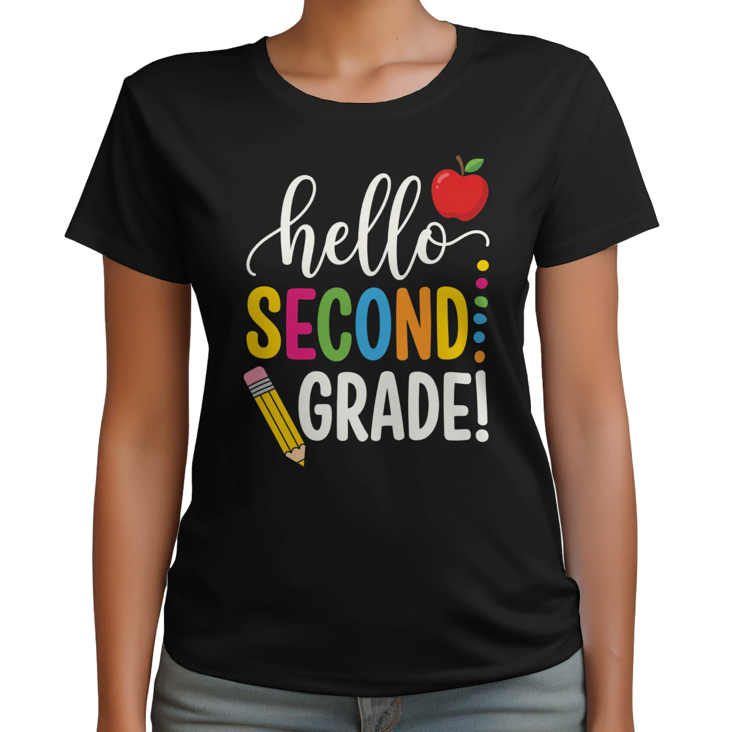 hello sconde grHello Second Grade! Shirt – Cute Back to School Tee for Teachers & Students, First Day of School Giftade