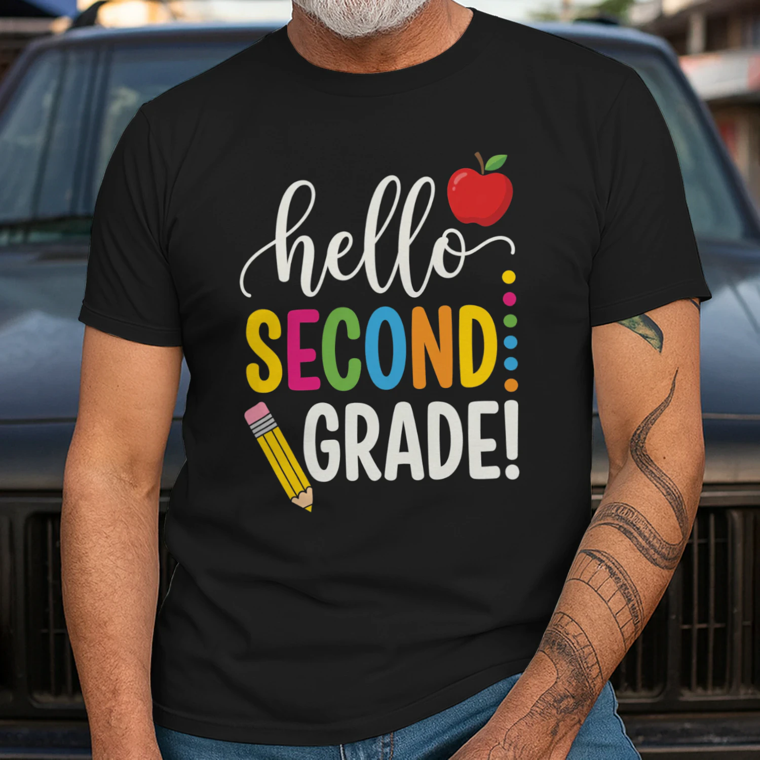 hello sconde grHello Second Grade! Shirt – Cute Back to School Tee for Teachers & Students, First Day of School Giftade