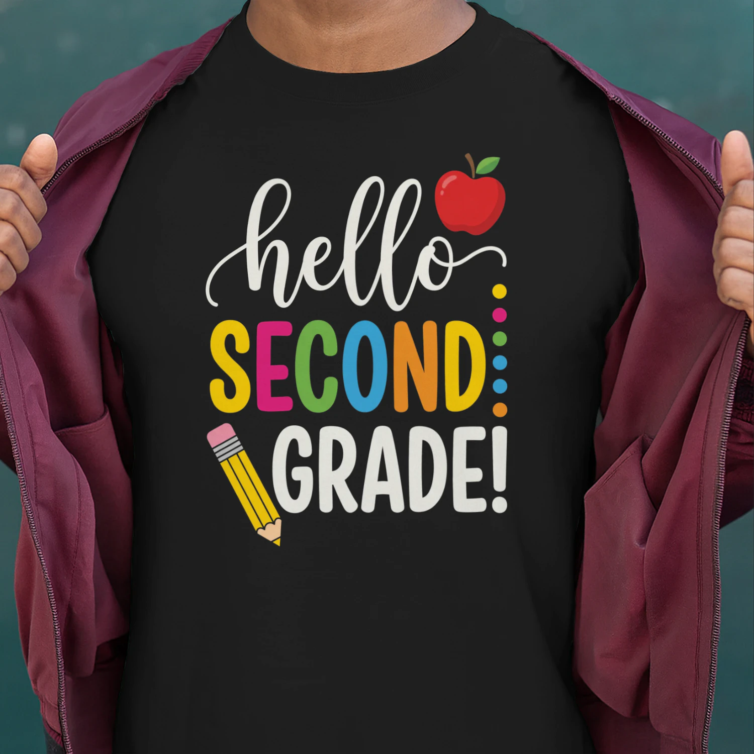 hello sconde grHello Second Grade! Shirt – Cute Back to School Tee for Teachers & Students, First Day of School Giftade