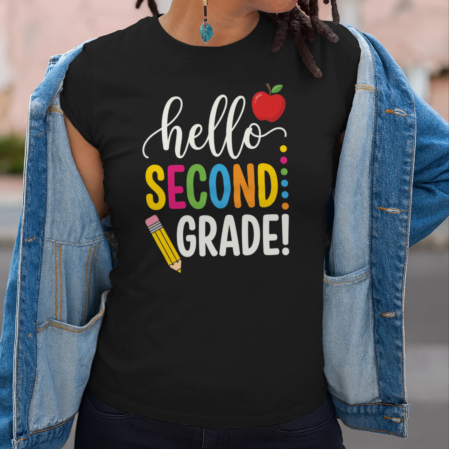 hello sconde grHello Second Grade! Shirt – Cute Back to School Tee for Teachers & Students, First Day of School Giftade