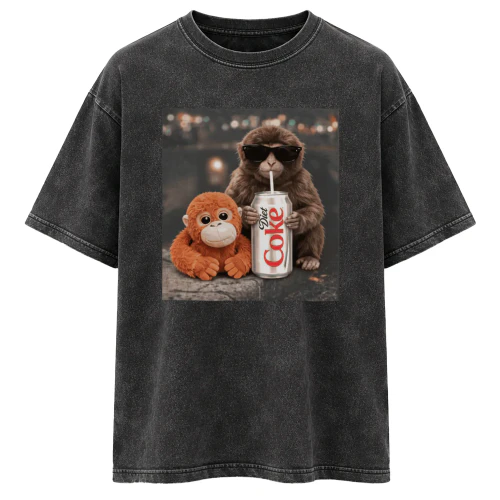 Baby Monkey Punch Drinking Diet Coke T-Shirt