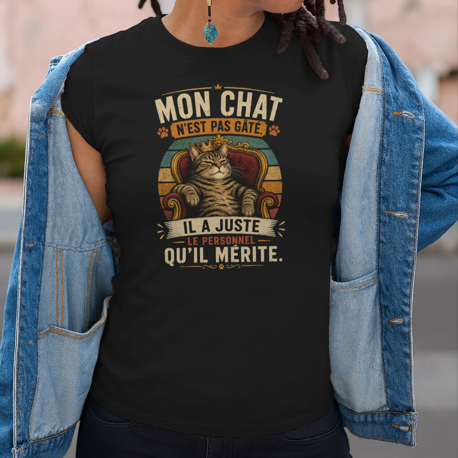 MON CHAT N'EST PAS GÂTÉ.  IL A JUSTE LE PERSONNEL QU'IL MÉRITE.