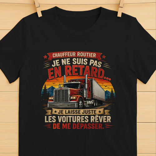 JE NE SUIS PAS EN RETARD...  JE LAISSE JUSTE LES VOITURES RÊVER DE ME DÉPASSER.