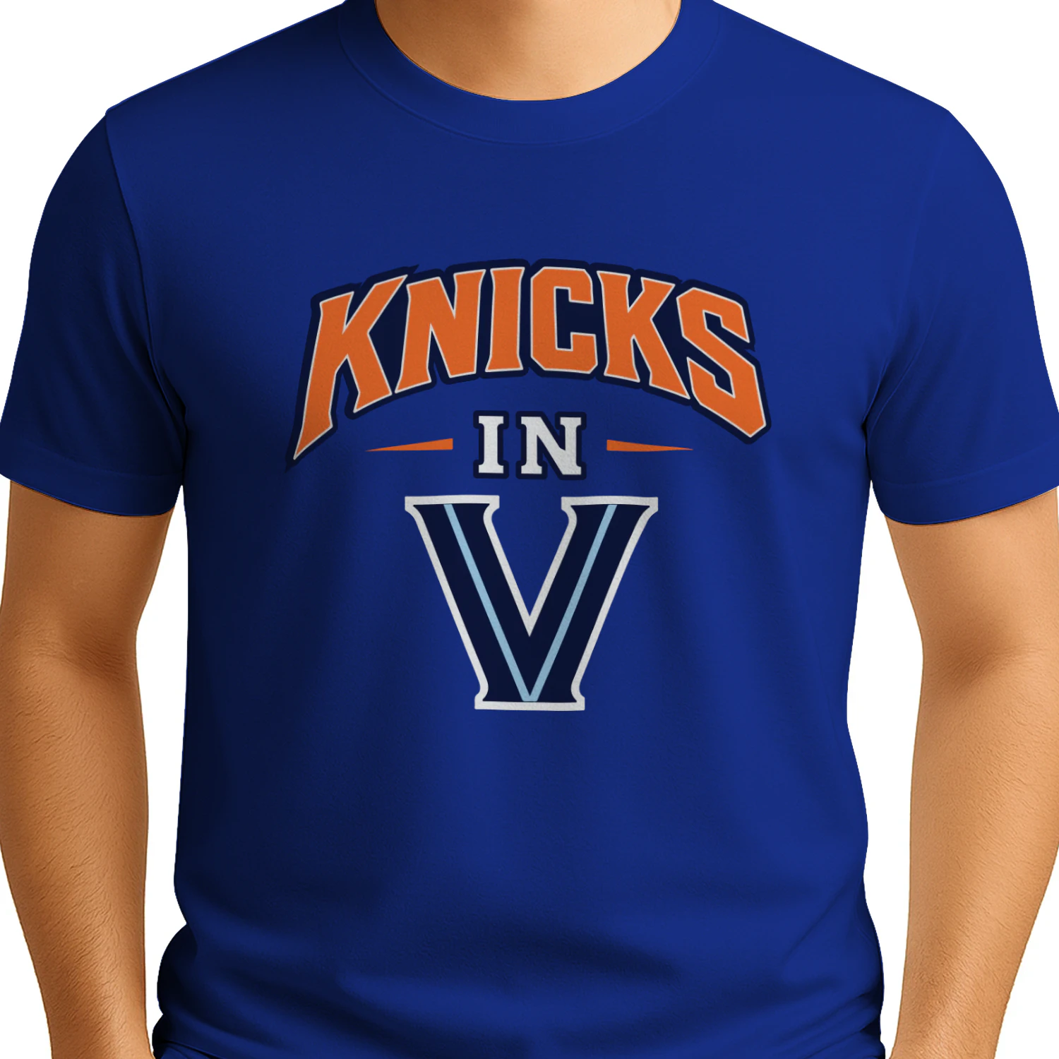 Knicks in 5 V Logo — Championship Shirt