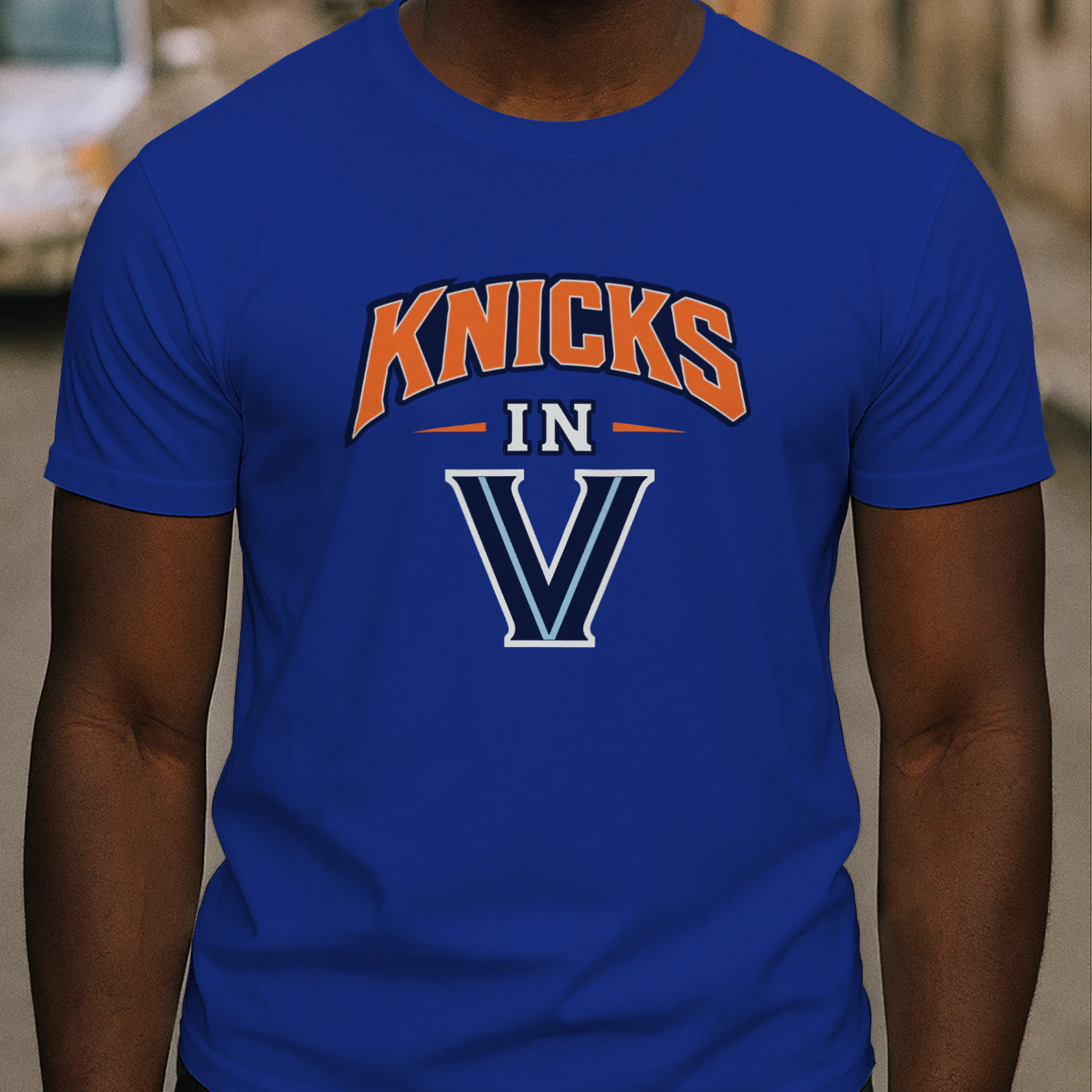 Knicks in 5 V Logo — Championship Shirt