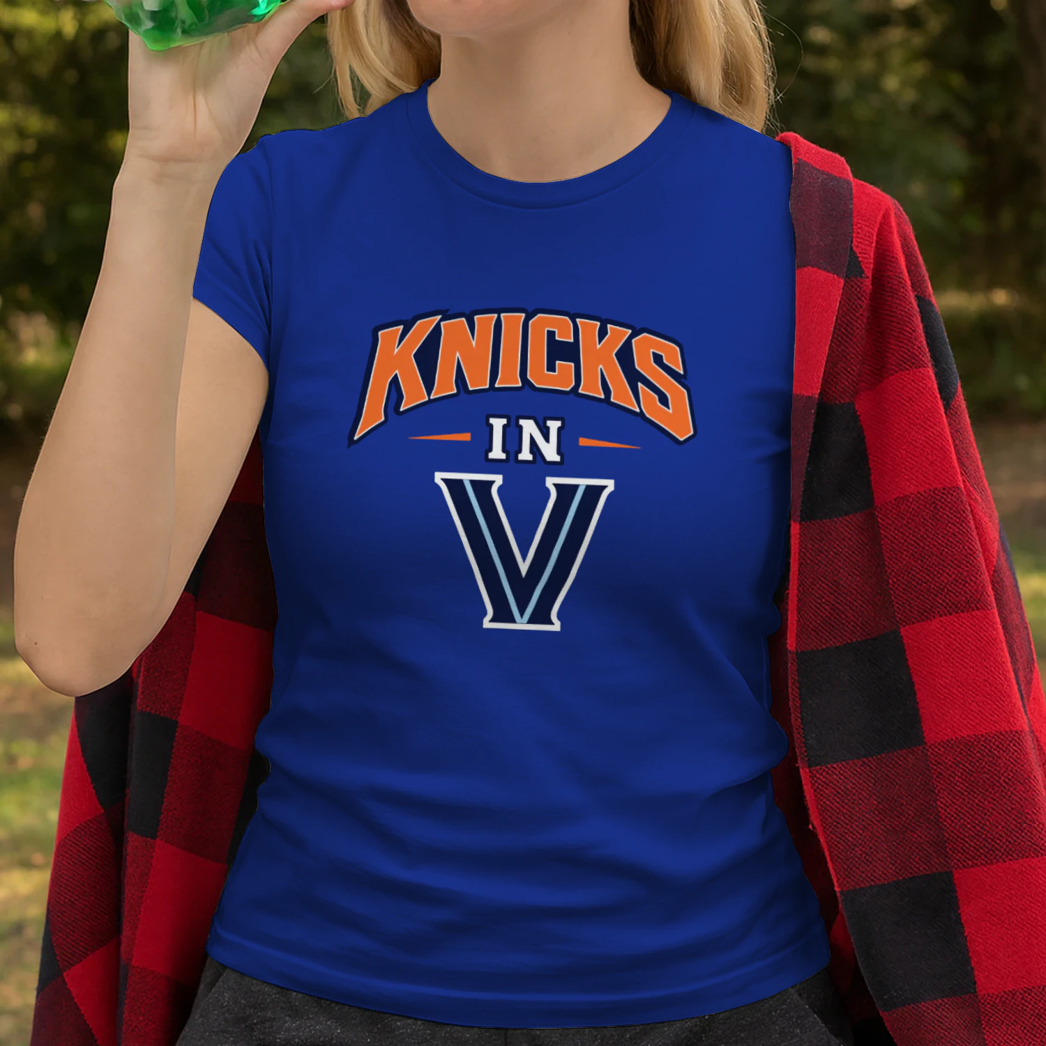 Knicks in 5 V Logo — Championship Shirt