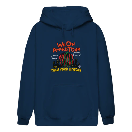 Whoopi Goldberg Wearing New York Knicks x Homage x A Tribe Called Quest Blue We On Award Tour Tri-Blend Hoodie