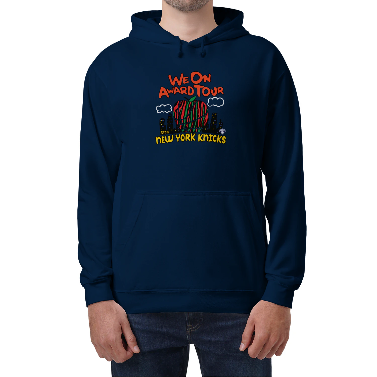Whoopi Goldberg Wearing New York Knicks x Homage x A Tribe Called Quest Blue We On Award Tour Tri-Blend Hoodie