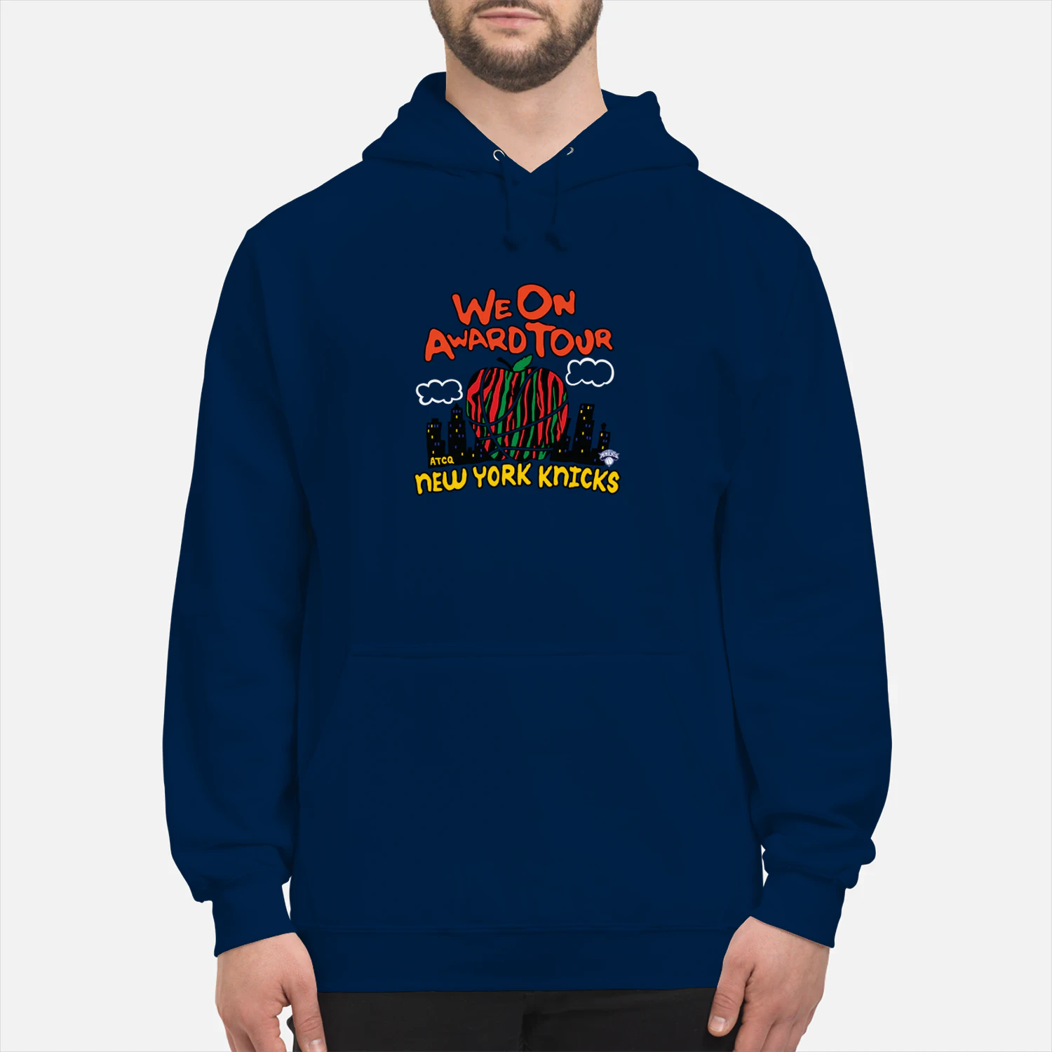 Whoopi Goldberg Wearing New York Knicks x Homage x A Tribe Called Quest Blue We On Award Tour Tri-Blend Hoodie