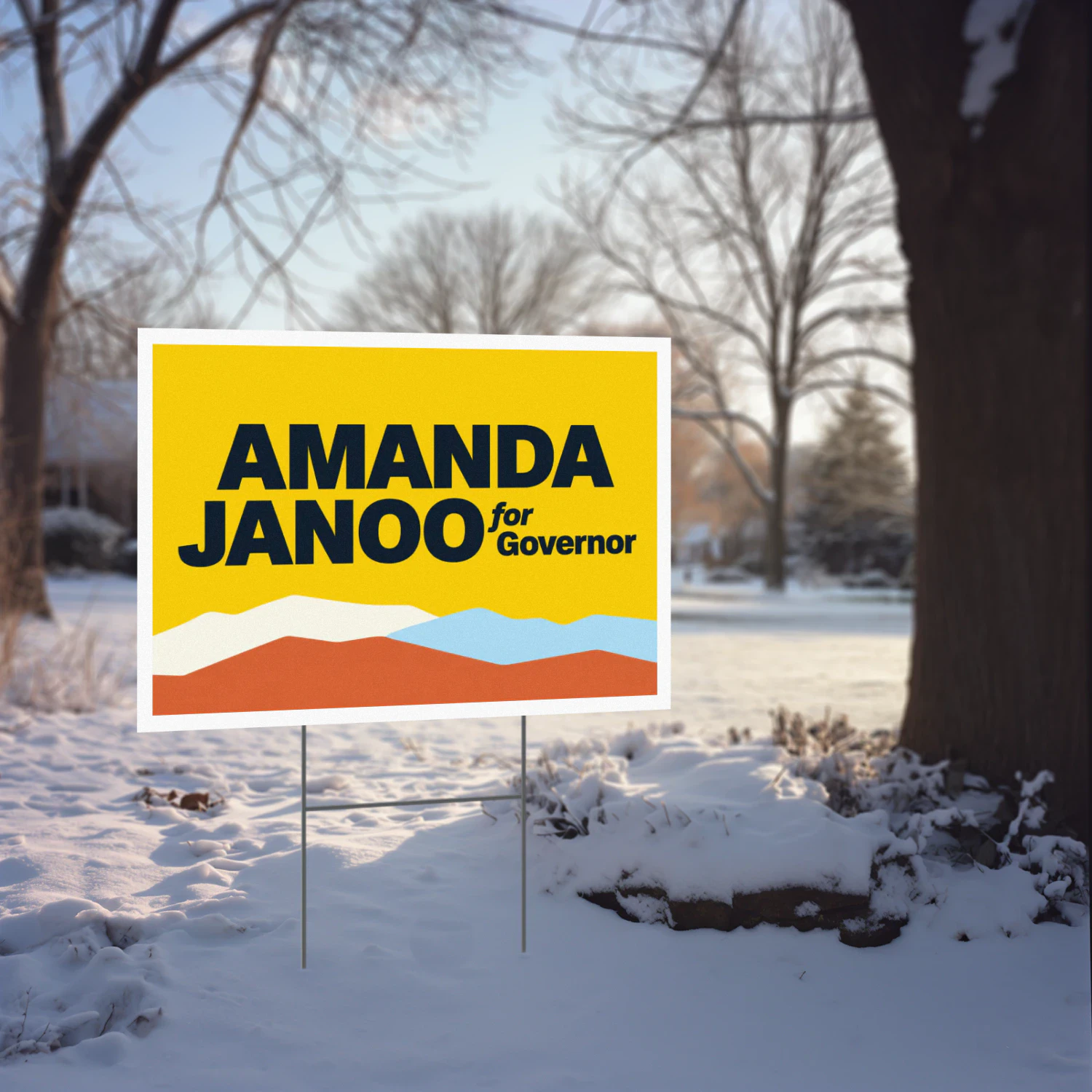 Amanda Janoo for Governor Yard Sign