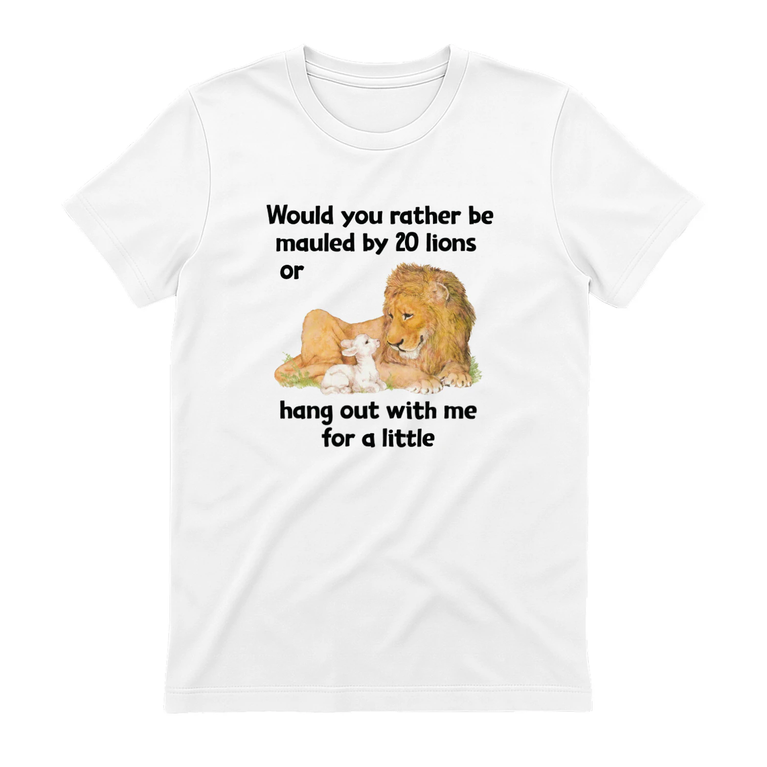Would You Rather Be Mauled By 20 Lions Or Hang Out With Me For A Little Shirt