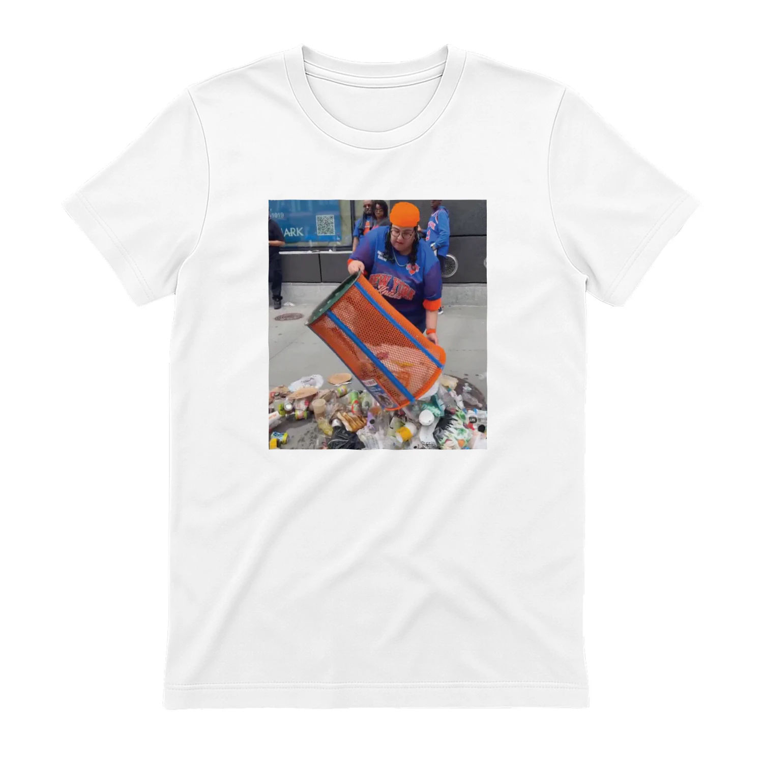 Knicks Dei Angie Base Stealing Trashcan Shirt