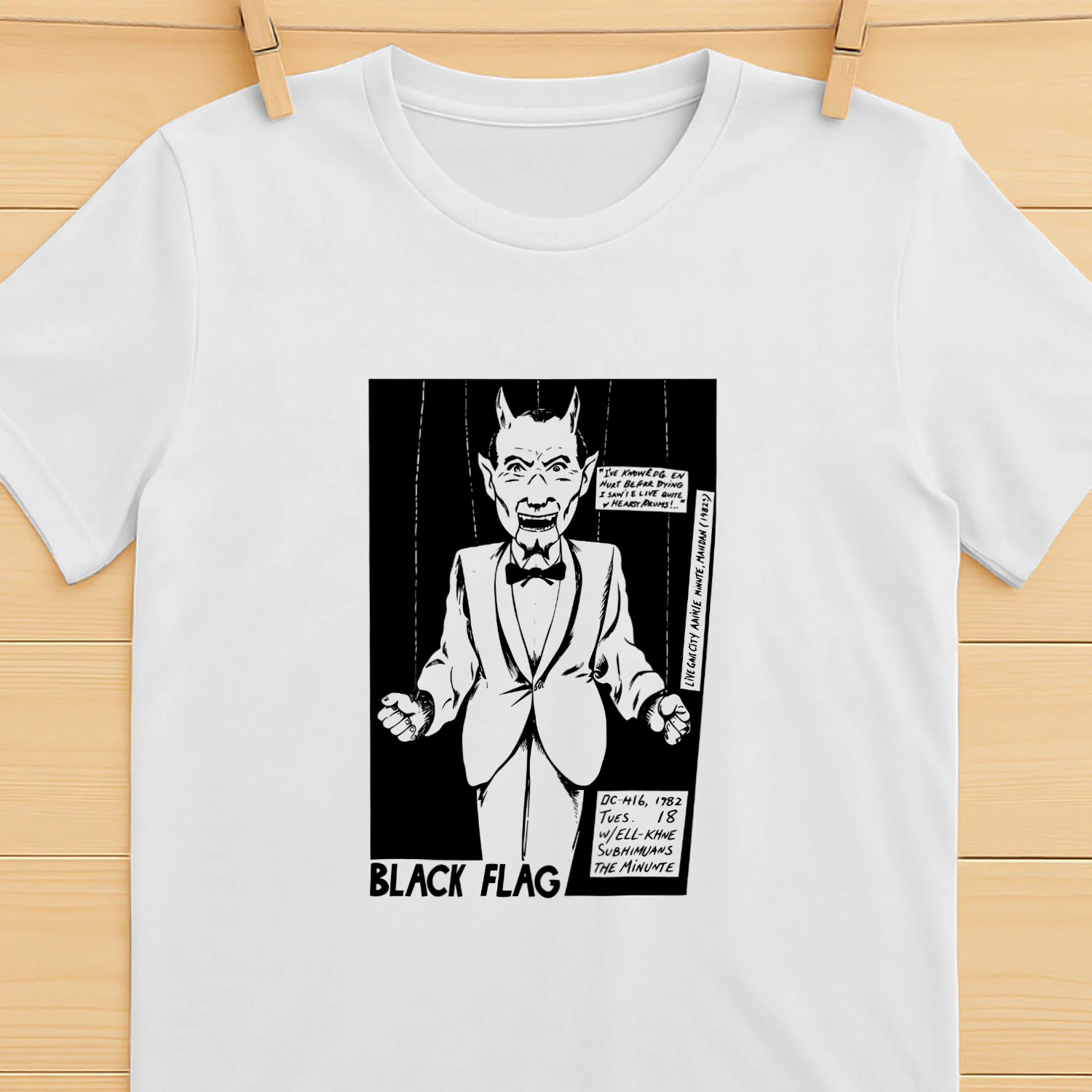 Travis Barker Raymond Pettibon Black Flag Shirt