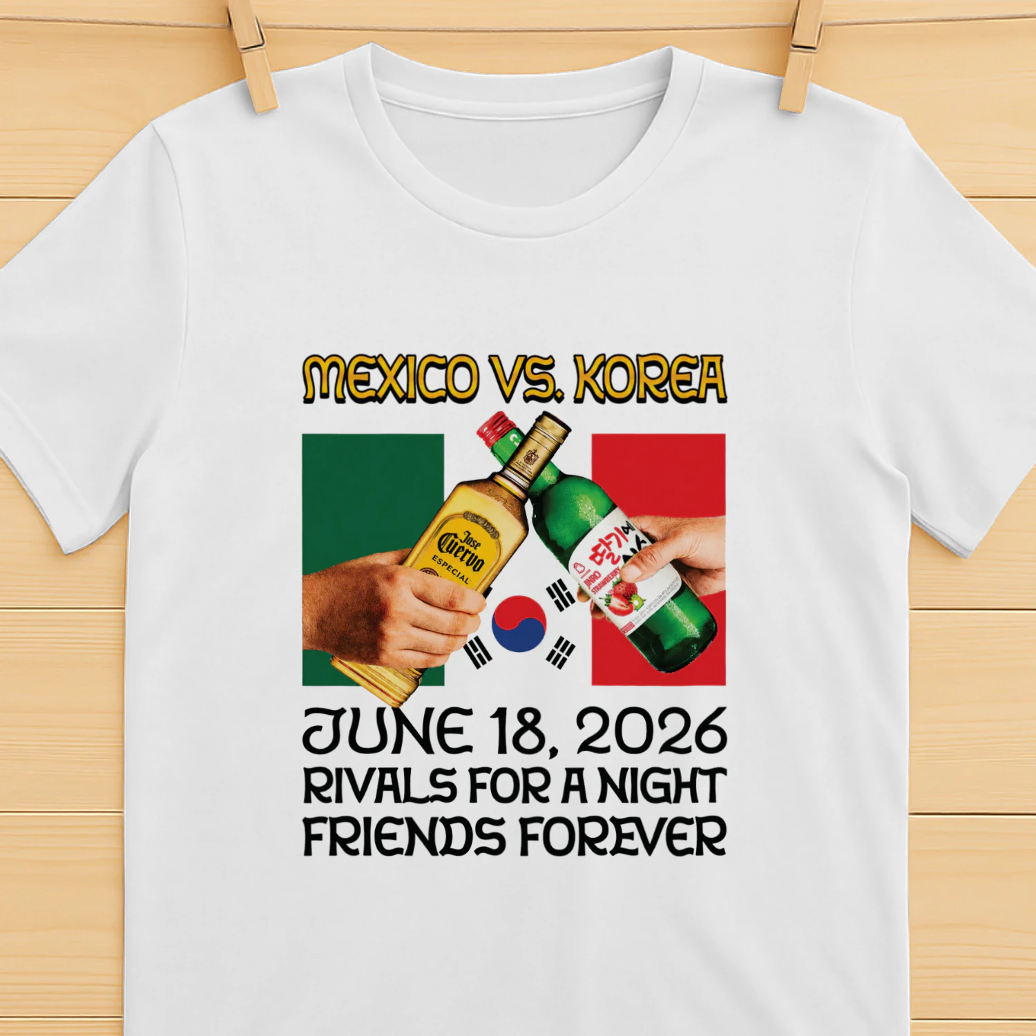 Mexico vs. Korea, Rivals For A Night, Friends Forever Shirt