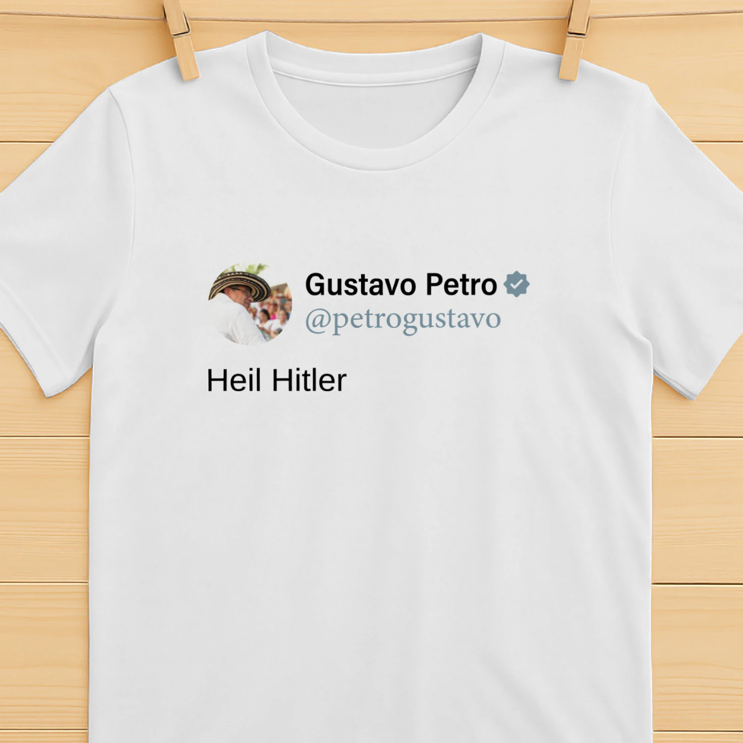 Colombian President Gustavo Petro Heil Hitler In X Post Shirt