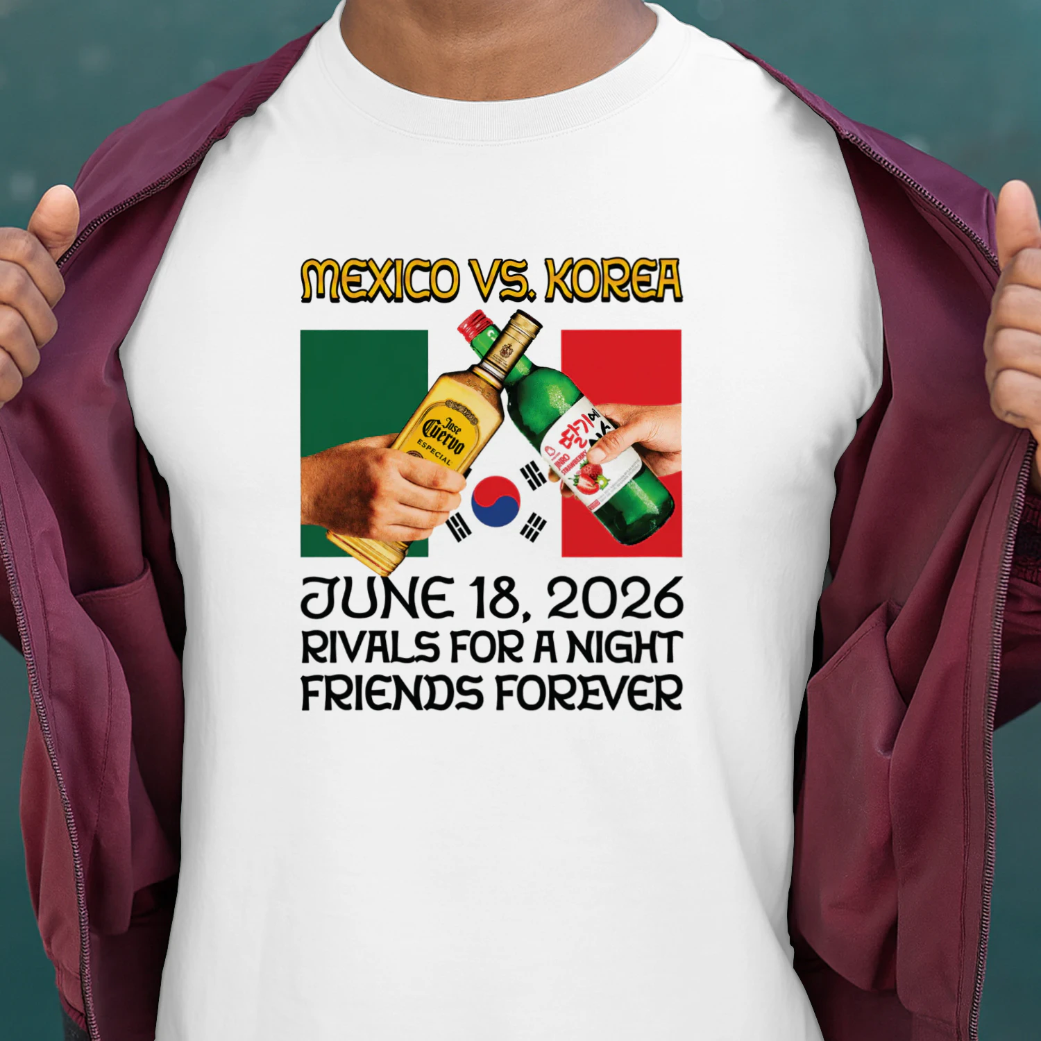 Mexico vs. Korea, Rivals For A Night, Friends Forever Shirt