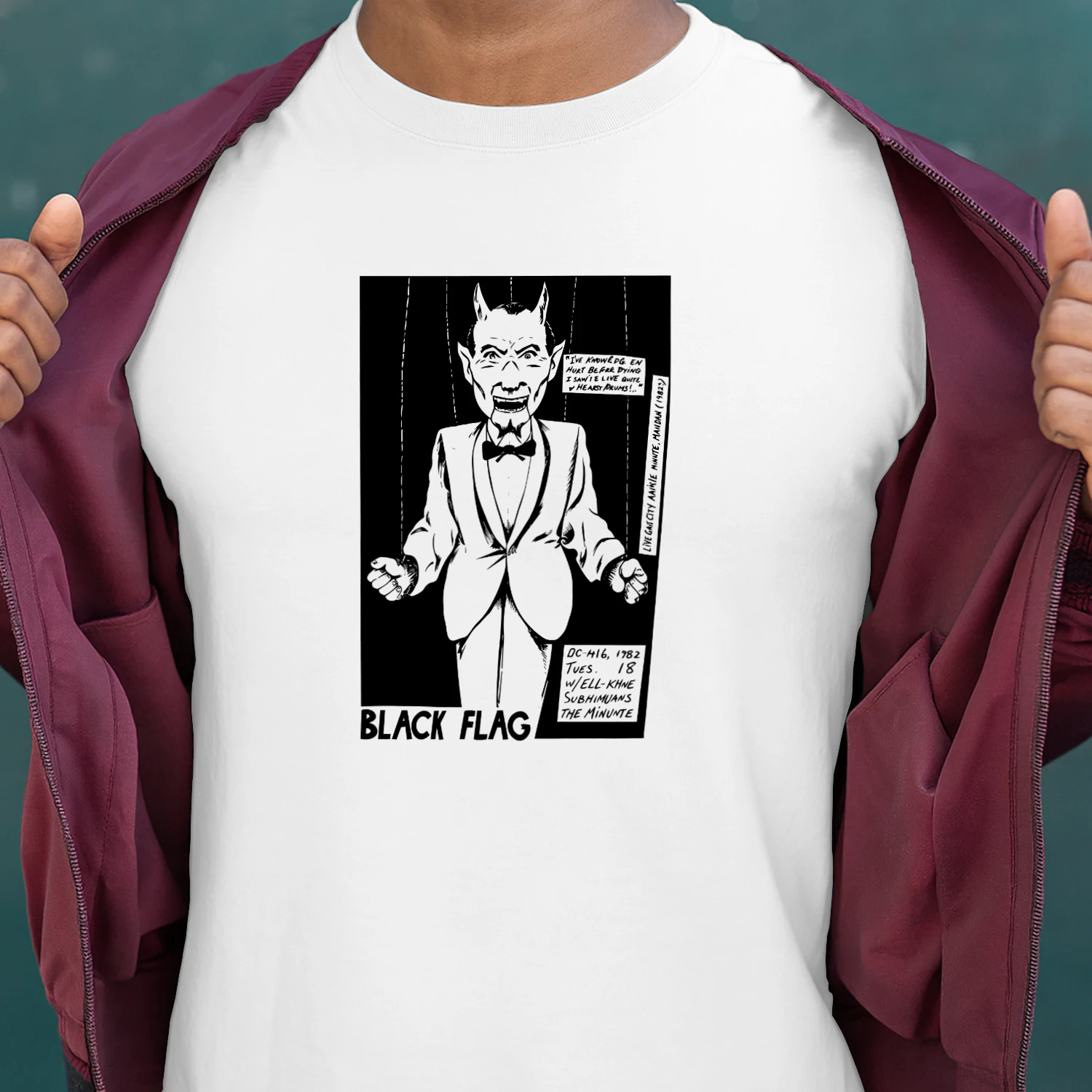 Travis Barker Raymond Pettibon Black Flag Shirt