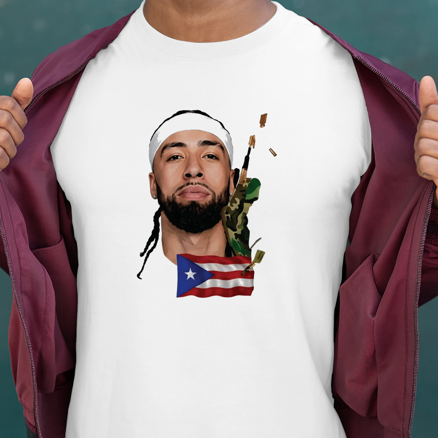 Jose Alvarado New York Knicks Signature Flag Finals Shirt