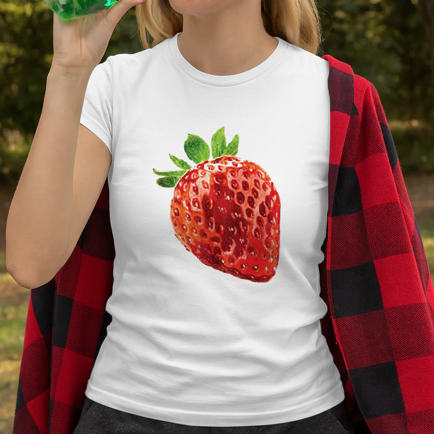 Alice and Steve Izzy By Anthropologie Strawberry Shirt