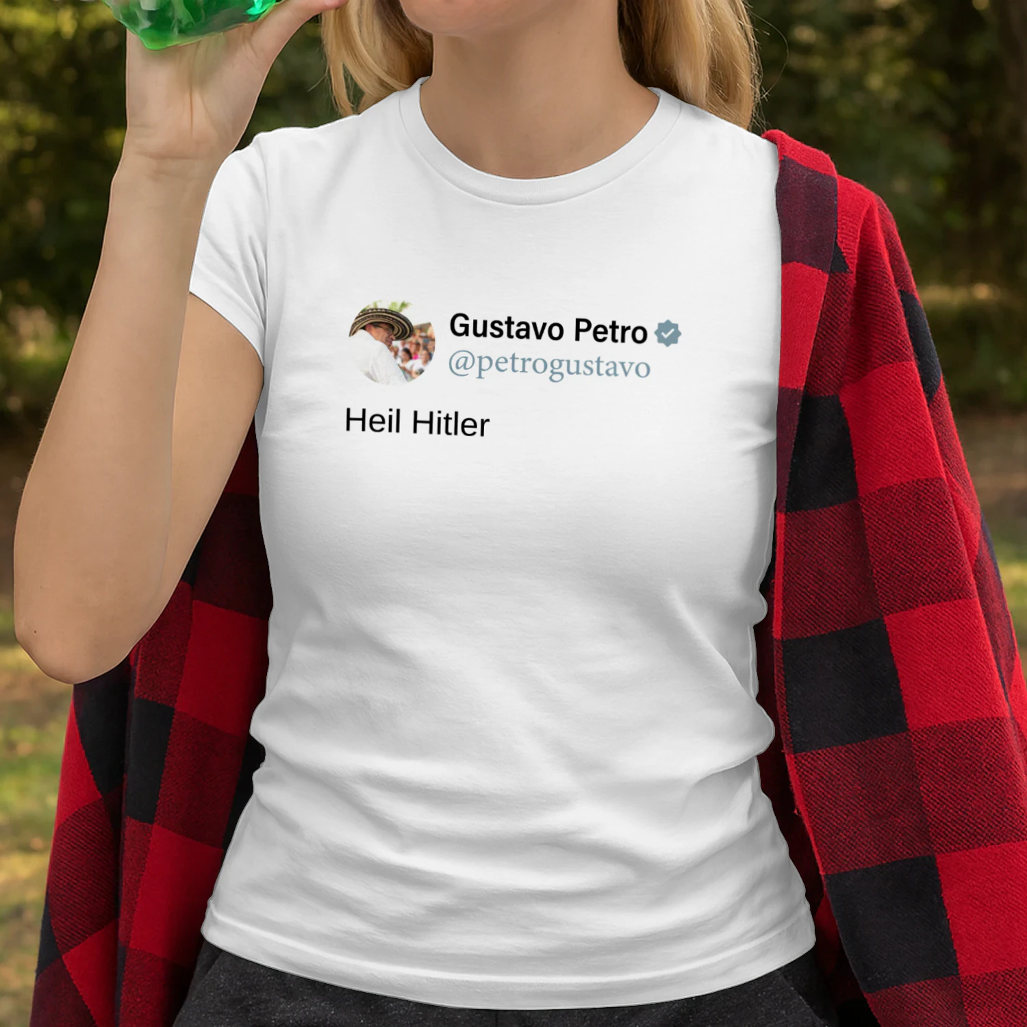 Colombian President Gustavo Petro Heil Hitler In X Post Shirt