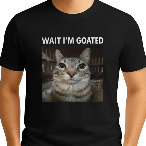 Eric Hartman Wait I'm Goated Meme Cat Shirt