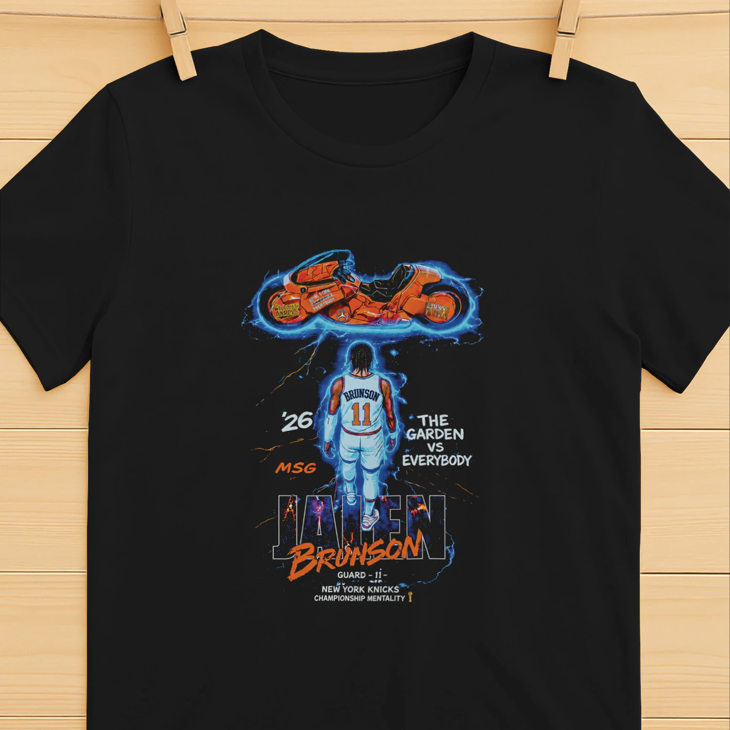Ben Stiller Knicks Game 5 Jalen Brunson Motorcycle Shirt