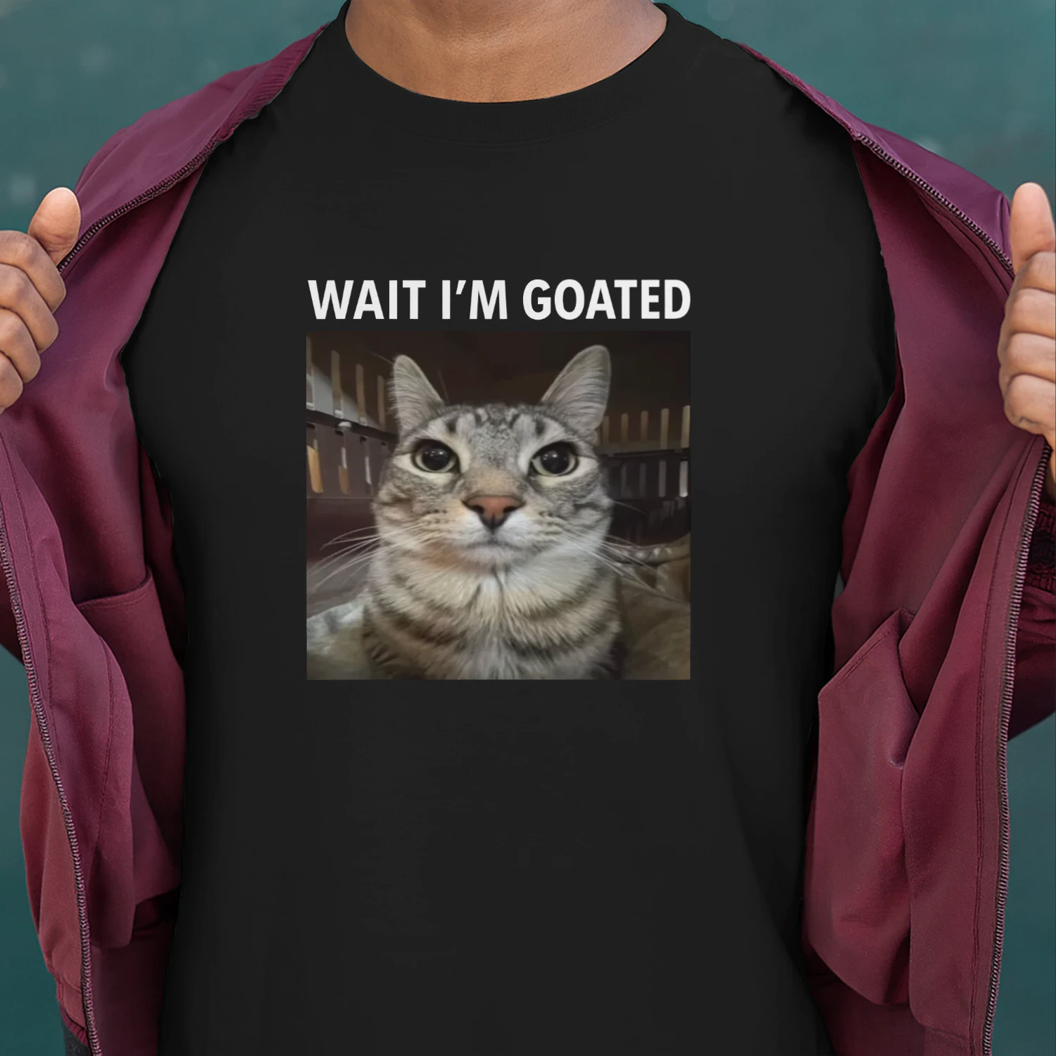 Eric Hartman Wait I'm Goated Meme Cat Shirt