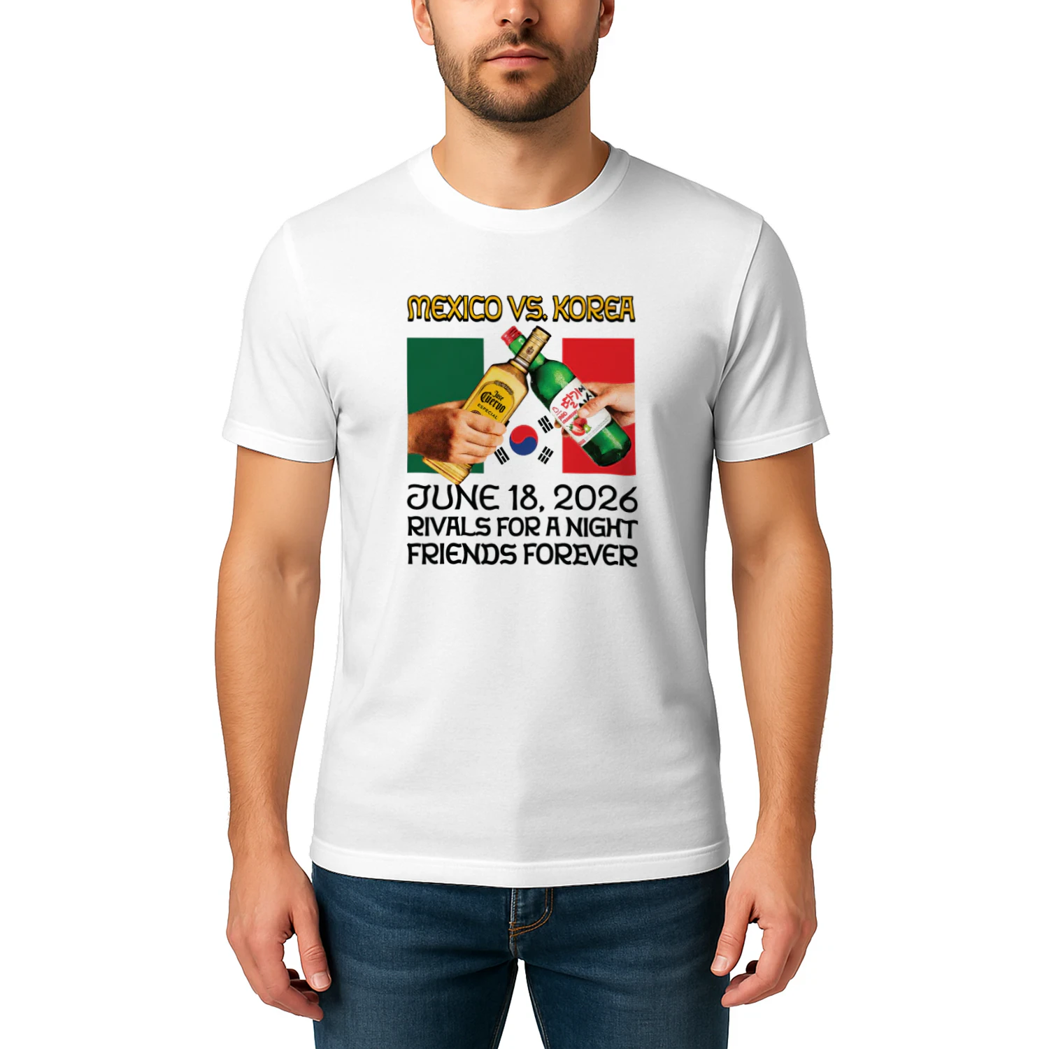 Mexico vs. Korea, Rivals For A Night, Friends Forever Shirt