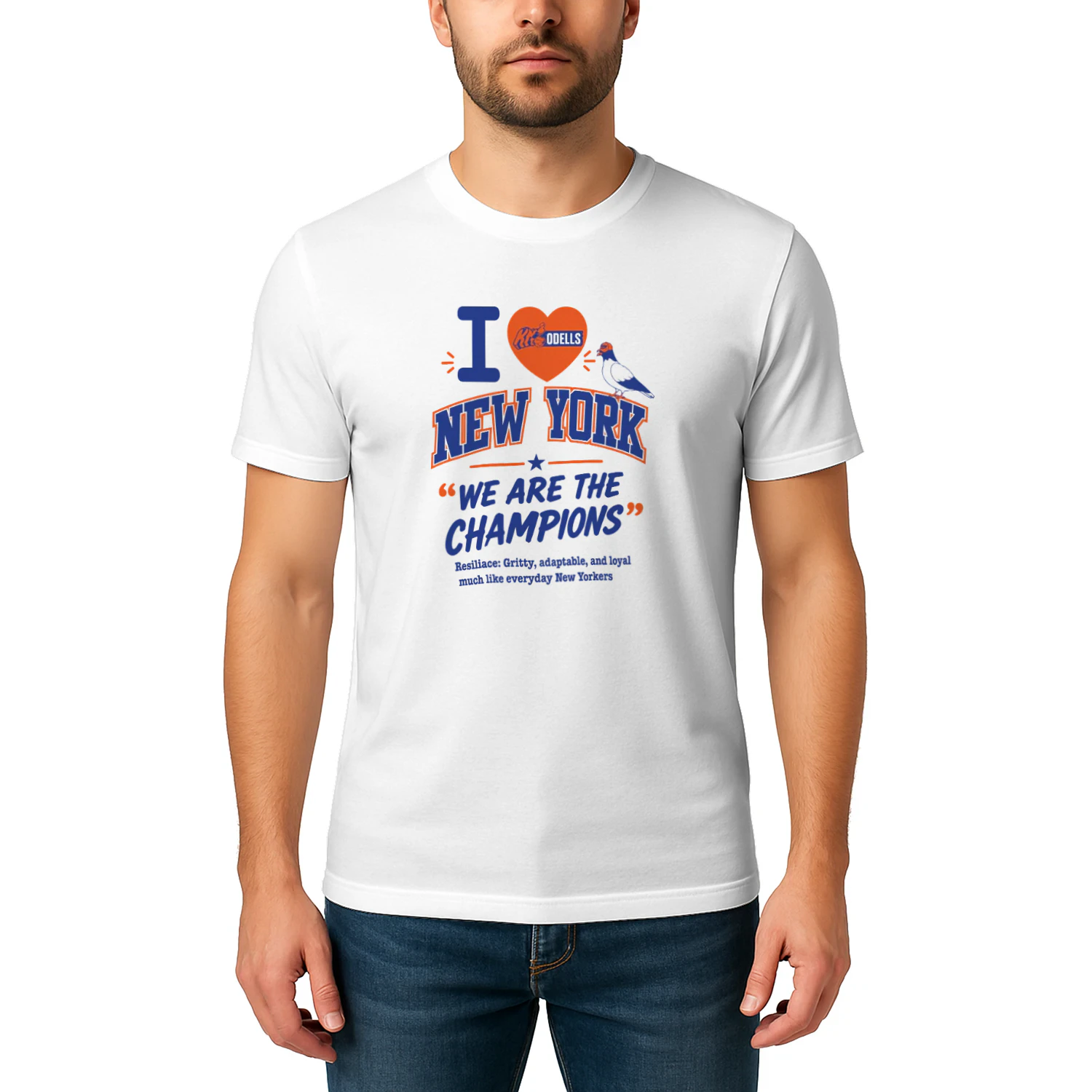 Mitchell Modell We Are The Champions Knicks Pigeon Shirt