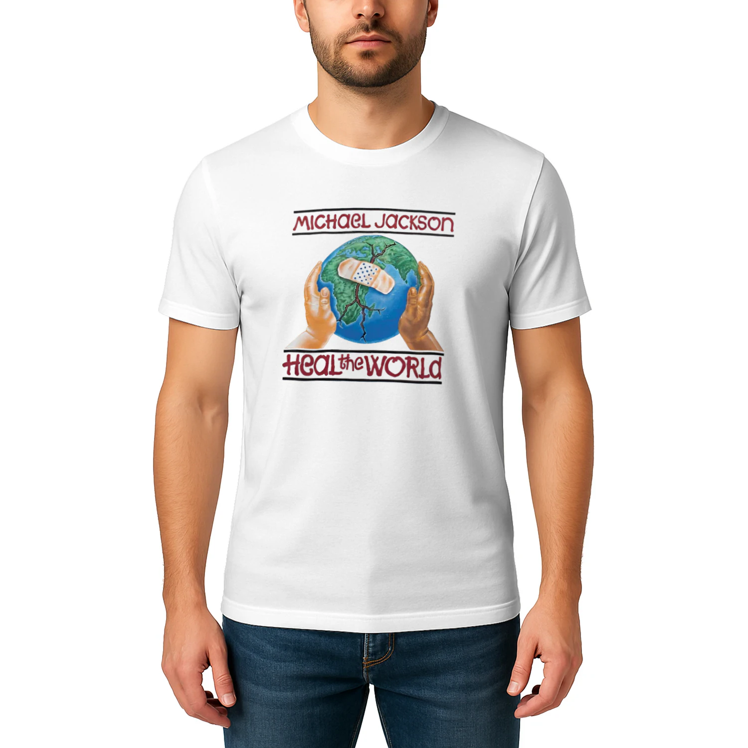 Vintage 1993 Michael Jackson Heal The World Super Bowl XXVII Halftime Show Shirt