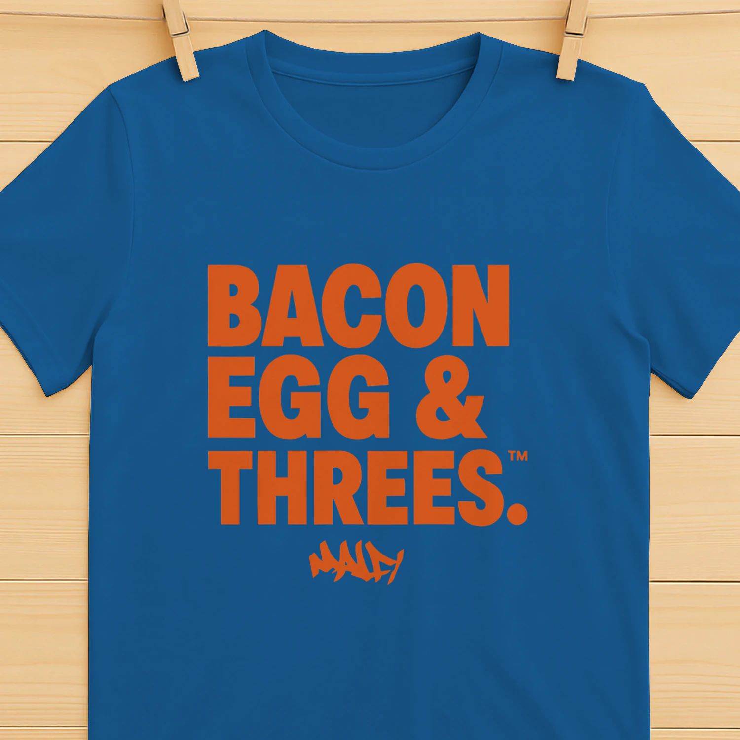 bacon egg and threes shirt