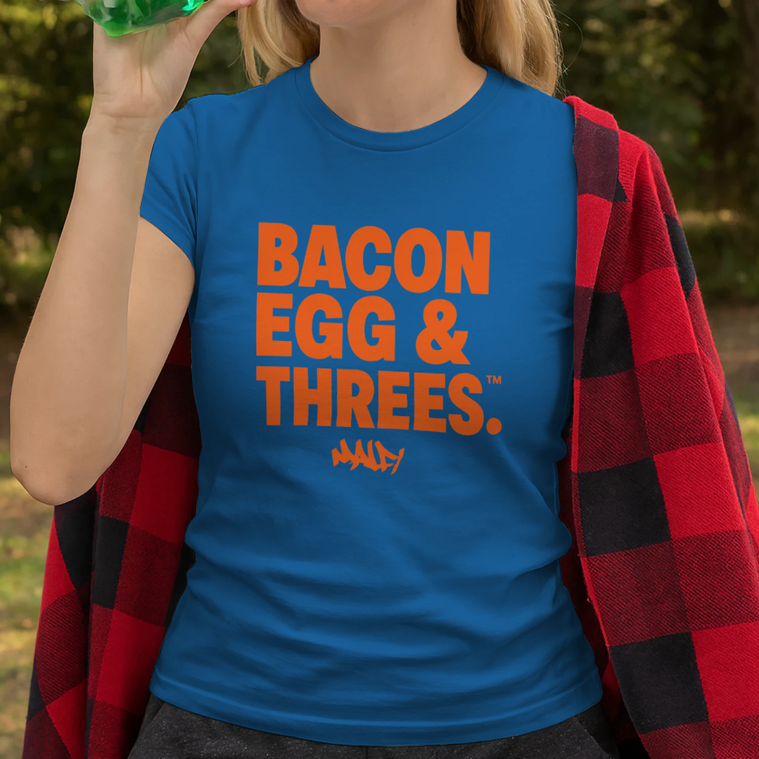 bacon egg and threes shirt