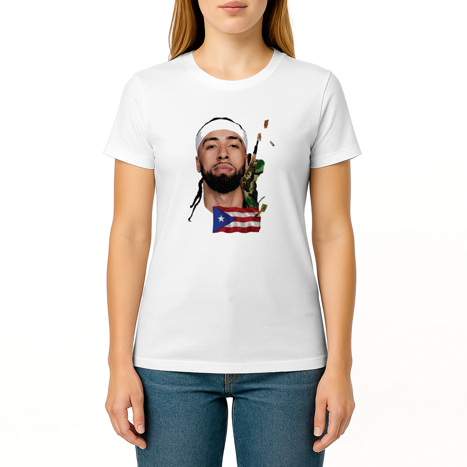 Jose Alvarado New York Knicks Signature Flag Finals Shirt