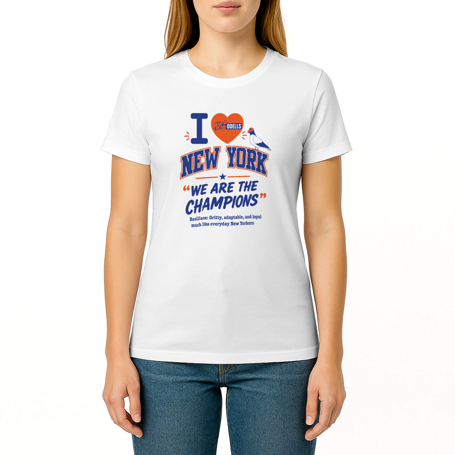 Mitchell Modell We Are The Champions Knicks Pigeon Shirt