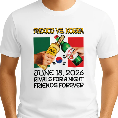 Mexico vs. Korea, Rivals For A Night, Friends Forever Shirt