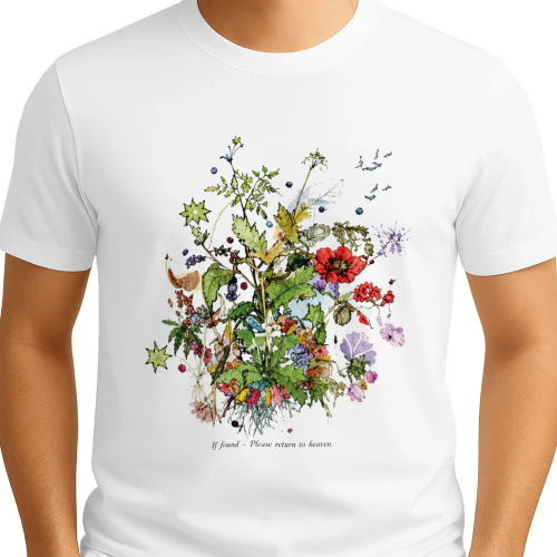Harry Riding Bike London 16 June Wildflower Shirt